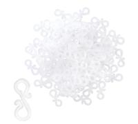 ZEACCT 100 Pièces Crochets en S Décoration de Noël, Mini Crochets de Gouttière en Plastique, Crochets de gouttière, pour Mariage, Noël, Halloween, Jardin, Arbre, Maison, Décoration