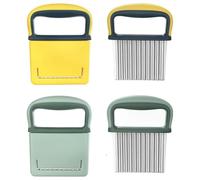 ZEACCT 2 Pièces Découpeur Professionnel à Motifs Ondulés - Lame en INOX pour Chips Maison, Rubans de Concombre et Préparation d‘Apéritifs Croquants