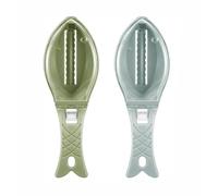 ZEACCT 2 Pièces Détartreur à Poisson Manuel, Brosse à Détartrer de Poisson, Poisson Grattoir Détartreur Ecaille, Peau de Poisson Brosse, Râpe à Ecailles de Poisson, pour Restaurant, Outils de Cuisine