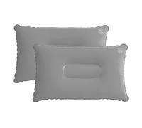 ZEACCT 2 Pièces Oreillers Gonflables, Floqués Oreillers Gonflables, Oreillers de Camping, Oreiller de Voyages, Oreiller Gonflable Portatif, pour Voyage, Camping, Plein Air, Pêche - Gris