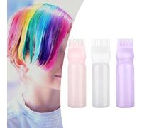 ZEACCT 3 Bouteilles Applicatrices pour Peigne à Racines de Cheveux, Bouteilles pour Teinture Capillaire, Bouteille de Shampoing Colorant, Bouteille de Traitement du Cuir Chevelu 160ml
