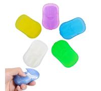 ZEACCT 5 Unités Portables de Flocons de Savon à Main Jetables et Feuilles de Savon en Papier Parfumé avec Boîte de Rangement, Idéal pour Moussant Lavage des Mains en Voyage, Randonnée et Plein Air