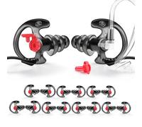 Zeadio Écouteur Triple Bouchon, Confortable en Silicone Moulé - Moyen, Paquet de 8, Noir