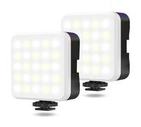 Zeadio Lampe vidéo LED, Lampe d’appoint pour caméra dimmable 3000K-7000K avec IRC > 95, Lampe de Poche Rechargeable pour Photographie, vlog, Streaming en Direct, TikTok etc(Lot de 2)