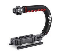 Zeadio Stabilisateur de Poche à Action vidéo avec Support de Sabot pour Appareil Photo Reflex numérique Canon, Nikon, Sony, Panasonic, Pentax, Olympus, caméscope