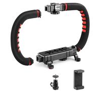 Zeadio Stabilisateur pour Smartphone, poignée de Prise de Vue à Main, compatibilité avec Toutes Les caméras, caméscopes, caméras d’Action, DSLR et pour Tous Les Smartphones iPhone et Android