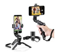 Zeadio Trépied Smartphone Mini, Stabilisateur Poignée avec Support téléphone Télécommande sans Fil pour iPhone et Tous Les téléphones