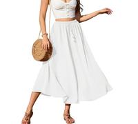 Zeagoo Jupe Femme Longue Elastique Élégante Taille Haute à Cordon Maxirock | Unie Casual de Temps Libre Mariage Cocktail Jupe