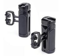 Zeaido Poignée Latérale Réglable avec Double Boutons 1/4"-20 & Support de Sabot Froid - Compatible avec Cage de Caméra pour Sony, Canon, Panasonic, etc (lot de 2)