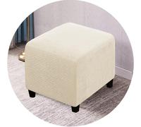ZEaink Housse de Pouf Carrée 35x35/40x40/50x50/60x60 Extensible Housses de Ottomane Jacquard Housses De Repose-Pieds Doux Protection Housse Tabouret de Rangement (Color : #1, Size : 35x35x40cm)