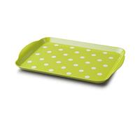 Zeal G201L Plateau de service en mélamine Motif pois Vert citron 30 x 21 cm