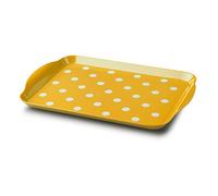 Zeal G201M Plateau de service en mélamine Motif pois Moutarde 30 x 21 cm