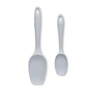 Zeal JSET1S Spatule Anti-Adhérente en Silicone Grande et Petite Cuillère à Spatule Gris Français