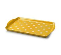 Zeal Plateau de service en mélamine à pois (38 x 24 cm), Moutarde G203M