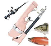Zealburst EasyFish Folding Rod, 2026 New Easyfish Folding Rod with 21 Pcs Bait Set and 80m Fishing Line, Collapsible Telescopic Design for Fishing (Pink,Without 21 Piece Set)