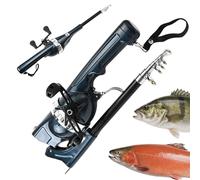 Zealburst EasyFish Folding Rod, 2026 New Easyfish Folding Rod with 21 Pcs Bait Set and 80m Fishing Line, Collapsible Telescopic Design for Fishing (Black,Without 21 Piece Set)