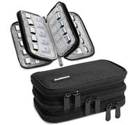 Zealearn Étui pour clé USB, 30 emplacements pour clé USB, SanDisk/SamData/Samsung, carte SD, noir, noir, Compacte