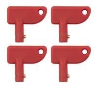 ZEALfix Lot de 4 Clés pour Interrupteur de Batterie de Voiture, 12 V 24 V Les clés Rechange commutateur d'isolateur pour Voiture Bateau Camion Automatique
