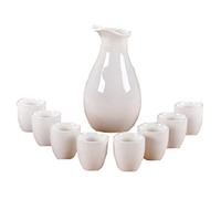 ZEALMAX Ensemble de 9 Verres à saké et cruches à saké pour la Maison de Style Japonais pour apprécier Le vin et Le thé Art，B