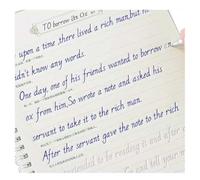 ZEALMAX Italic 3D Groove Practice English Calligraphie Copybook Manuscrit Livre d'entraînement pour adultes et enfants