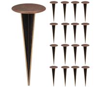 Zealor Lot de 16 marqueurs permanents en laiton de 17,8 x 7,6 cm pour arpentage foncier, piquets d'arpentage robustes pour Home Depot, fosse septique, cour, pavé, arpentage paysager