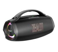 ZEALOT Enceinte Bluetooth 160W IPX6, Basses puissantes, Autonomie 40h, RGB, USB-C, AUX, Carte TF