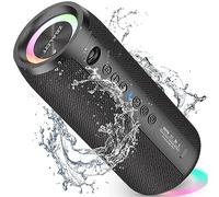 ZEALOT Enceinte Portable Bluetooth avec lumière LED, Basses stéréo puissantes de 40W, Batterie 5200mAh, Micro SD/TF, Bluetooth 5.2 et étanchéité IPX6, Haut-Parleur Bluetooth pour Voyages, Cadeaux