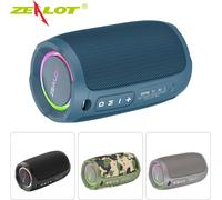 ZEALOT S49 haut-parleur portable Bluetooth, BT5.2 | qualité sonore HiFi | puissance de 40 W | IP67 étanche, supporte Aux, FM, carte TF, USB, connexion BT, bleu