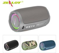 ZEALOT S49 haut-parleur portable Bluetooth, BT5.2 | qualité sonore HiFi | puissance de 40 W | IP67 étanche, supporte Aux, FM, carte TF, USB, connexion BT, gris