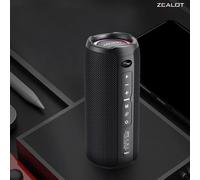 ZEALOT S49 Pro ¿ Enceinte Bluetooth 20W, stéréo puissante, batterie 3000mAh, 10h d¿autonomie, subwoofer portable pour extérieur ¿ Noir
