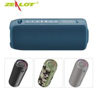 ZEALOT S49PRO Haut-parleur portable Bluetooth, BT5.2 | effet de lumière RGB | puissance 20 W | IPX6 étanche, supporte Aux, FM, carte TF, USB, connexion BT, bleu