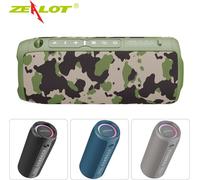 ZEALOT S49PRO Haut-parleur portable Bluetooth, BT5.2 | effet de lumière RGB | puissance 20 W | IPX6 étanche, supporte Aux, FM, carte TF, USB, connexion BT, camouflage
