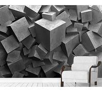 ZEALPLANT Papier peint auto-adhésif 3D panneau de ciment tridimensionnel sculpture carrée salon chambre décoration murale PVC autocollant mural art mural