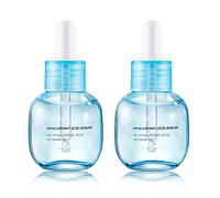 ZealSea Sérum pour le Visage à l'Acide Hyaluronique 30ml x2, 2% Hyaluronic Acid pur et Vitamine B5 Serum Visage, Hydratante Visage Serum Anti Rides Wrinkle Soin Visage, pour Tous les Types de Peau