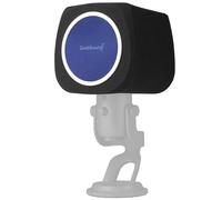 ZealSound Bouclier d'isolation micro avec filtre anti-pop, mousse insonorisante pour annulation du bruit/absorption sonore, compatible Yeti/Nano/AM8/SoloCast et micros USB (Filtre Noir + Bleu)