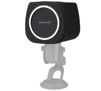 ZealSound Bouclier d'isolation micro avec filtre anti-pop, mousse insonorisante pour annulation du bruit/réduction réflexion/absorption sonore, compatible Yeti/Nano/AM8/SoloCast/USB (Filtre Noir)