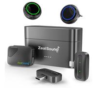 zealsound Micro sans Fil, 2TX + 3RX Wireless Micro Cravate pour iPhone/Android Phones/PC/DSLR Camera, Mini Microphone Lapel avec Réduction de Bruit, 40H Autonomie, 300m, pour Youtube/TikTok/Live/Vlog