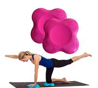 ZEALTOP Lot de 2 coussinets de yoga extra épais pour genoux, coudes, poignets, mains, tête, yoga, pilates, entraînement à genoux (rose rouge)