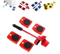 Zeanaturals Furniture Lift Mover Tool Set, Zeanaturals Moving Furniture Movers, Effort-Free Furnitures Mover Kit, Refrigerator Movers Tool for Sofas & Appliances (Red)