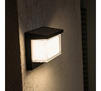 Lumisky – Applique murale solaire ZEANY – LED blanc chaud, détecteur de mouvement – Noir