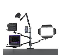 Zeapon Volgtopus Support de bureau pour appareil photo avec bras pliants, bras de micro pliable pour webcam, support de bureau pour diffusion en direct, lumière vidéo, diffusion, podcasting