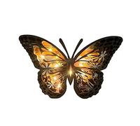 ZEARLY Lampe Créative en Forme de Papillon, Décoration Lumineuse en Bois, LED Dessin Animé pour Maison, Chambre, Bureau, 18 cm