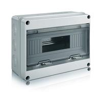 Zeawavsl Coffret Electrique Etanche Exterieur, IP65 Boîtier de Distribution en Saillie 12 Modules avec Terminaux, ABS de Surface en Plastique pour une Utilisation à l'extérieur (12 MODULE)