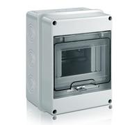 Zeawavsl Coffret Electrique Etanche Exterieur, IP65 Boîtier de Distribution en Saillie 5 Modules avec Terminaux, ABS de Surface en Plastique pour une Utilisation à l'extérieur (5 MODULE)