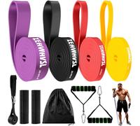 Zeawavsl Ensemble de Bandes de Résistance - 4 Pièces avec Sac de Transport, Poignées, Housses de Protection et Ancrages de Porte, Bandes de Résistance pour étirements, Fitness, Musculation