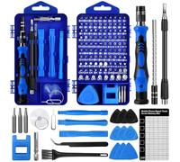 Zeawavsl Jeu De Tournevis De PréCision 122 En 1 (Avec Petite Brosse) - Kit D'Outils De RéParation De TéLéPhone Portable Pour Smartphones, Tablettes, Ordinateurs Portables, Lunettes (Blue)