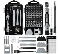 Zeawavsl Jeu De Tournevis De PréCision 122 En 1 (Avec Petite Brosse) - Kit D'Outils De RéParation De TéLéPhone Portable Pour Smartphones, Tablettes, Ordinateurs Portables, Lunettes (Grey)