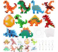 Zeawavsl Kit De Perles à Repasser, 1000 PièCes de Perles à Repasser de 10 mm, 10 Motifs et 3 Papier à Repasser, CréAtive Perl Set pour Enfants de 3 Ans