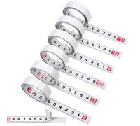 Zeawavsl Lot de 6 Rubans à Mesurer Autocollants, éChelle 1 M/2 M Ruban à Mesurer Blanc Autocollant Pour Mesurer Des Objets Verticaux Tels Que Les éTablis (Avant, ArrièRe, Centré)