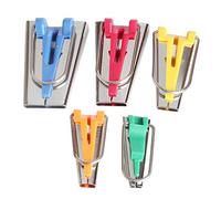 Zeaye Biais Binding Maker Ensemble de 5 tailles (6mm / 9mm / 12mm / 18mm / 25mm) pour la couture et la courtepointe Bias Tape, Fabric Bias Tape Maker Tool de machine à coudre pour bricolage Patchwork